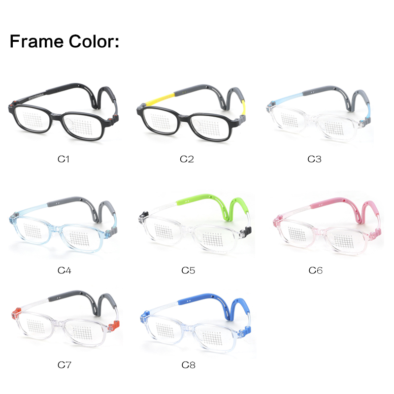 6-12 Jahre alt Brillen quadratisch EMS TR90 Kinderbrille Junge Mädchen Brille Brillen Myopie optische Brillen