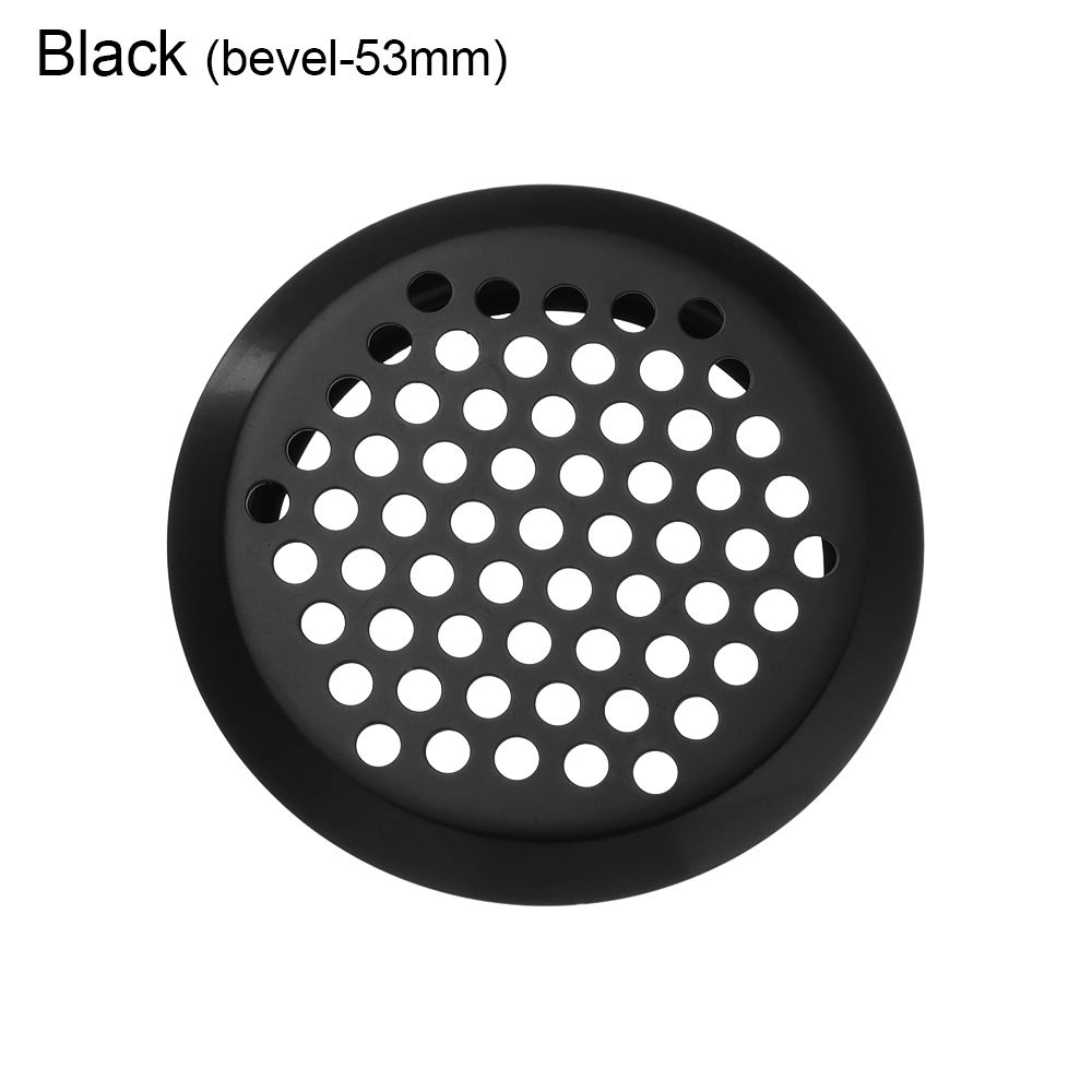 Œillet pour chaussures de placard, accessoires de garde-robe, couvercle de ventilation en acier inoxydable, décoration de Grille de ventilateur, ornements de trous: black-bevel-53mm