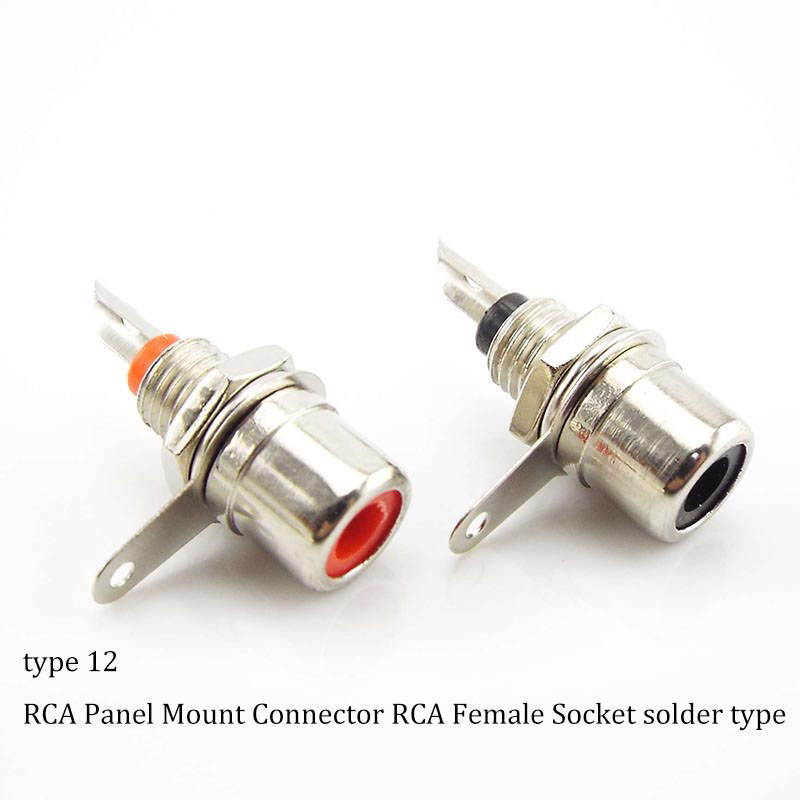 2 stks RCA Man vrouw naar 2rca 3rca man Vrouw RCA Connector Splitter Adapter AV Video Audio T Plug RCA 2 3 manier rechts angel a1: Blauw