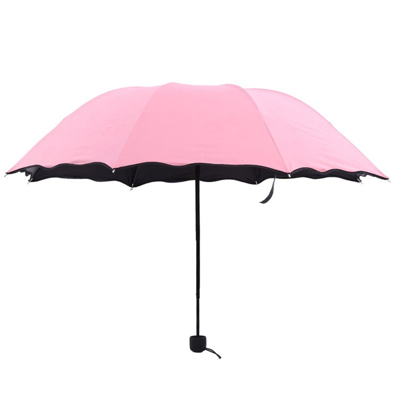 Sombrillas para el sol a la de 6 colores para 1-2 personas Parapluie a prueba de viento paraguas compacto para lluvia para hombres y mujeres 10K Parasol Guarda Chuva: pink