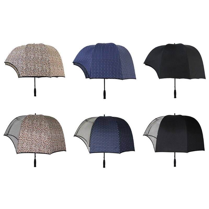 Ombrello a cupola a forma di casco antivento, ombrellone a cupola per coppia, ombrello da Golf trasparente con cappello inverso per casco vibrante