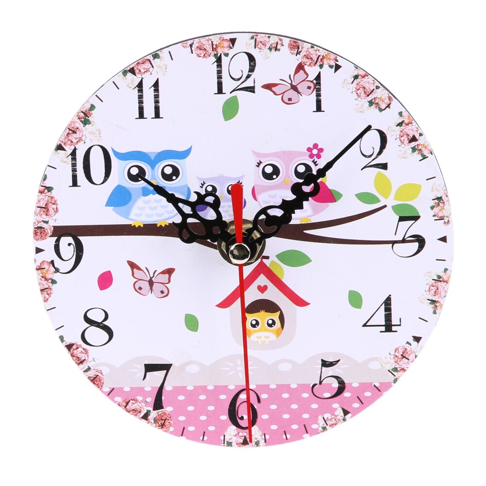 Vintage Wooden Wall Clock Large Shabby Chic Rustic Kitchen Home Antique Style Beauty clock pattern Round photo glass