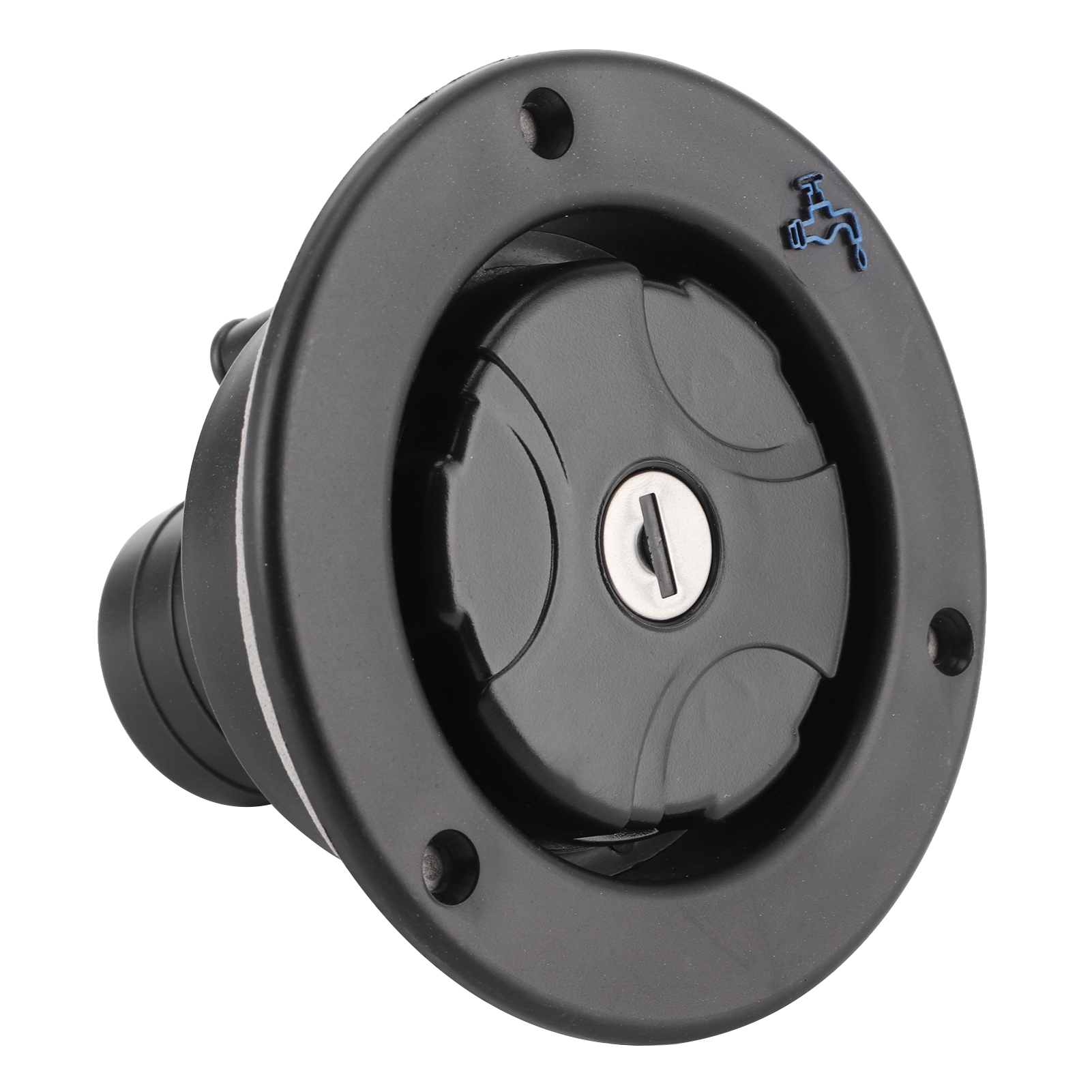 Gravity Fresh Water Fill Hatch Inlet Filter Lockable For RV Boat Camper Trailer Black Caravan Gravity Water Inlet Accessories
﻿