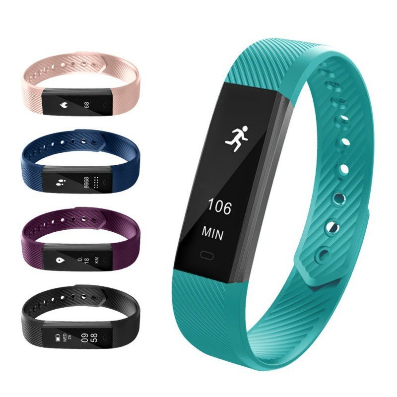 Fitness Armband ID 115 Smart Armband Vibrerende Wekker Slimme Band Hembeer Fitness Horloge Voor Running Walk