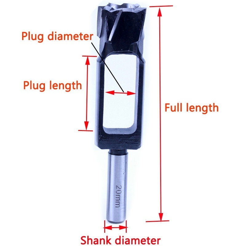 8mm-40mm Woodworking Drill Bit Tapered Snug Plug Cutter