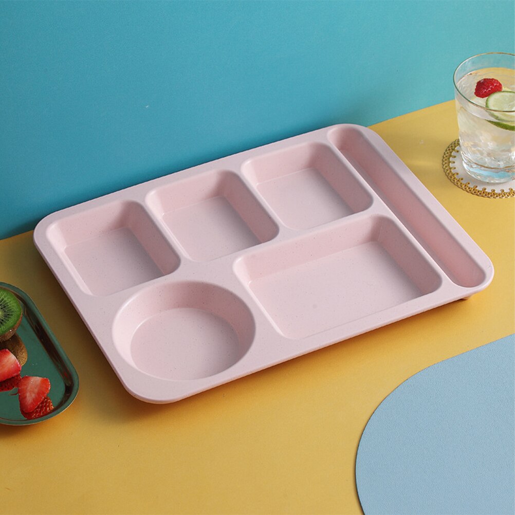 Wheat Stalk Dinner Divided Plate Multi-use Buffet Plate Canteen Food Tray
