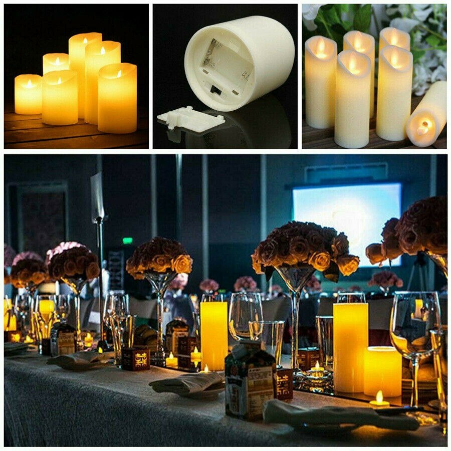B-Flameless LED Candle Electronic Candles Lights Flickering Lovely Night Light Battery Operated Birthday Wedding Decor