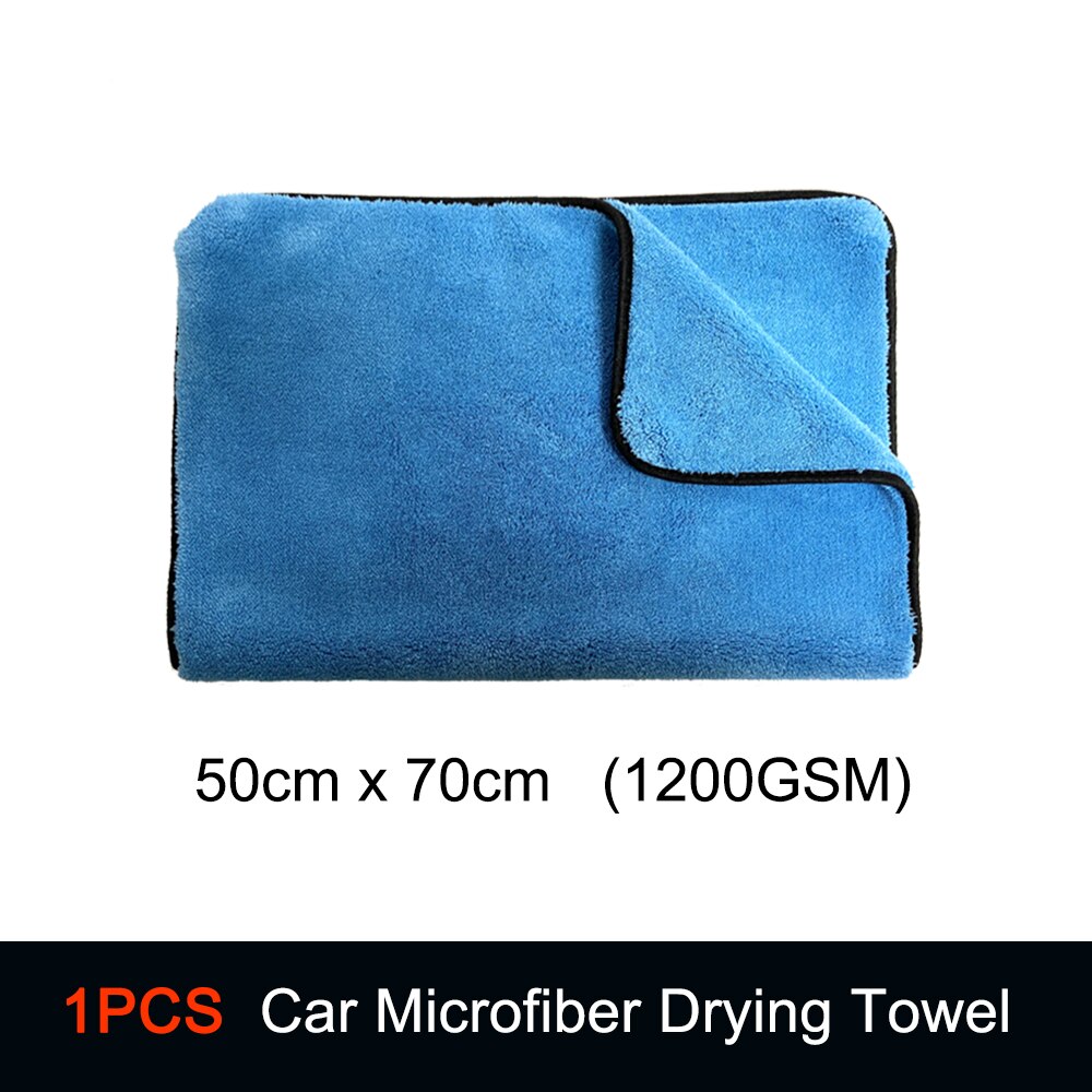 DETAILING KING 1200GSM Microfiber Car Drying Towel Ultra-Soft Car Cleaning Drying Rag For Car Detailing Care: 1200GSM 50cmx70cm