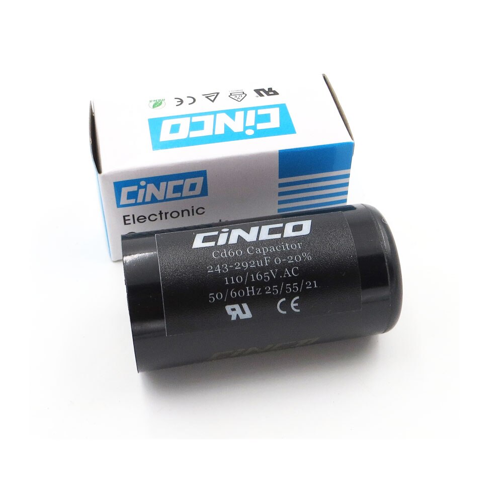 243-292uF CD60 Air Compressor Washing Machine Start Capacitor 110V 125V 165V 243-292 mfd uf mf Compressor 110VAC 125VAC