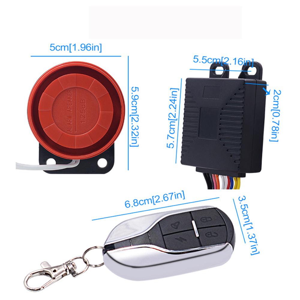 EFHIPS alarma moto 12V Universal Motorcycle Alarm System Scooter Anti-theft Security Alarm System Two Pcs Control Key