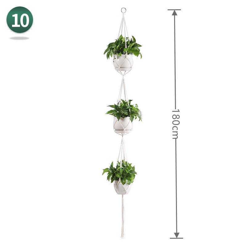 sales 100% handmade macrame plant hanger flower /pot hanger for wall decoration countyard garden: 10