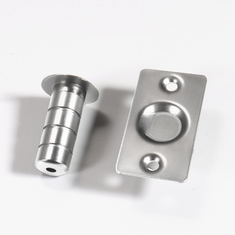 Messing Deur Stopt Zware Deur Holder Magnetische Onzichtbare Deur Stopper Catch Verborgen Roestvrij Stalen Deur Stop Hardware: Zilver