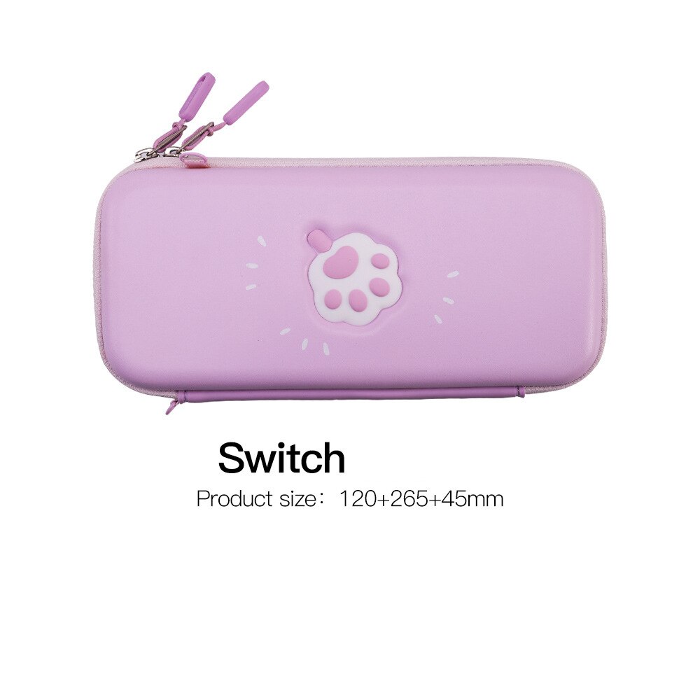 Bolsa de gato Rosa bonito para Nintendo Switch, cubierta/bolsa de almacenamiento para Nintendo Switch Lite, accesorio de juego: Purple Switch