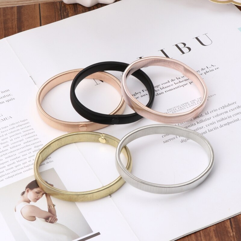 Bras chauffe-chemise porte-manches en métal anti-dérapant élastique Bracelets extensible brassard 87HB