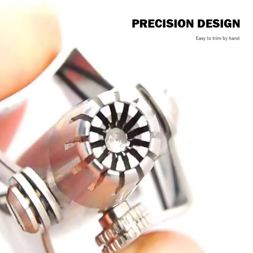 Tondeuse à cheveux manuelle en acier inoxydable pour raser les cheveux des oreilles du nez