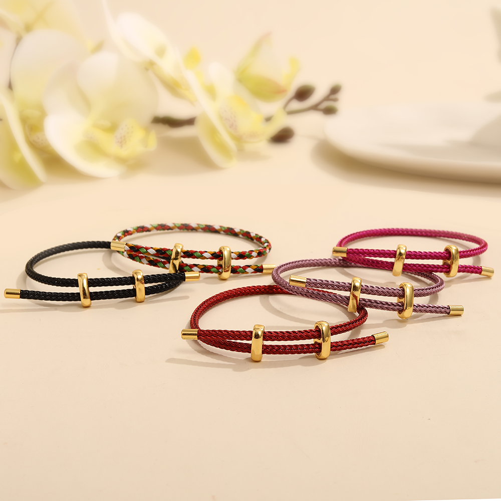 BenS fil corde Bracelet pour femmes coloré à la main bricolage hommes Bracelets réglable corde Bracelet bijoux B13