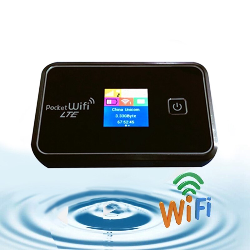 4g lte wifi router trådløs mifi 150 mbps bærbar ruter 4500 mah batteri med fargedisplay og sim -kortspor: Default Title