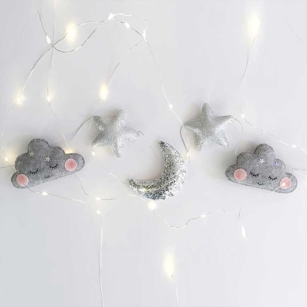 Baby Room Decoration Star Cloud Moon Bumper Kids Room Wall Tent Hanging Photography Props Baby Bed Decor Props