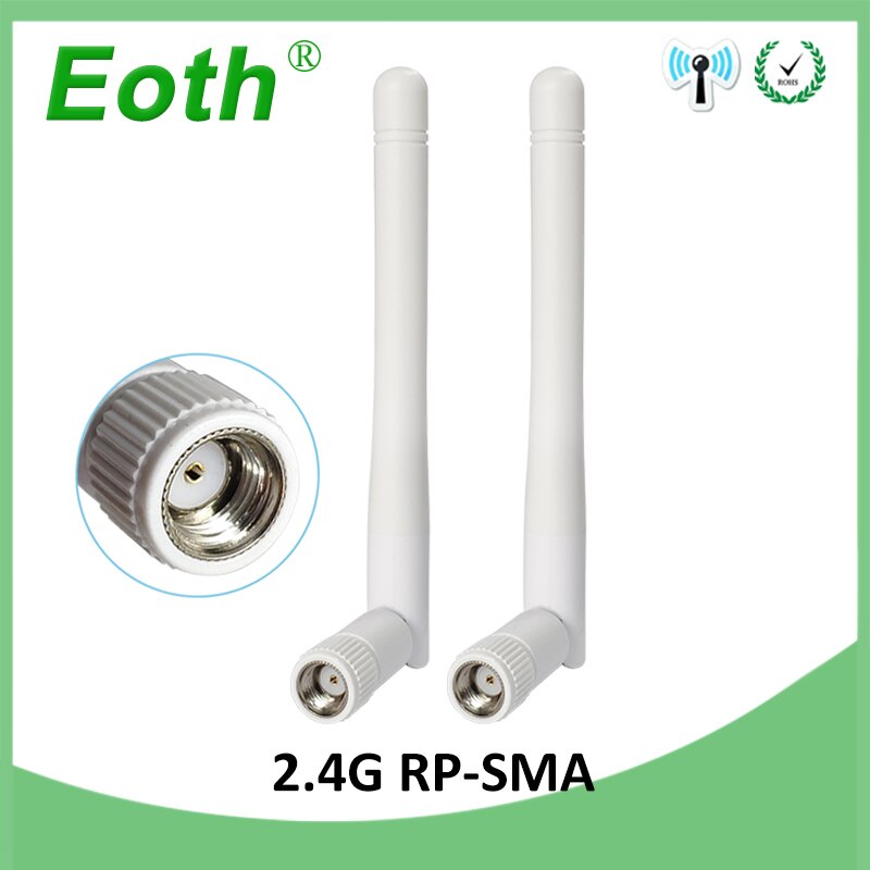 2.4Ghz Antenne Wifi 3dbi RP-SMA Mannelijke Connector Wifi Antenne 2.4G Antena Iot Wit Wi-fi Antenne Waterdicht Wifi antenas
