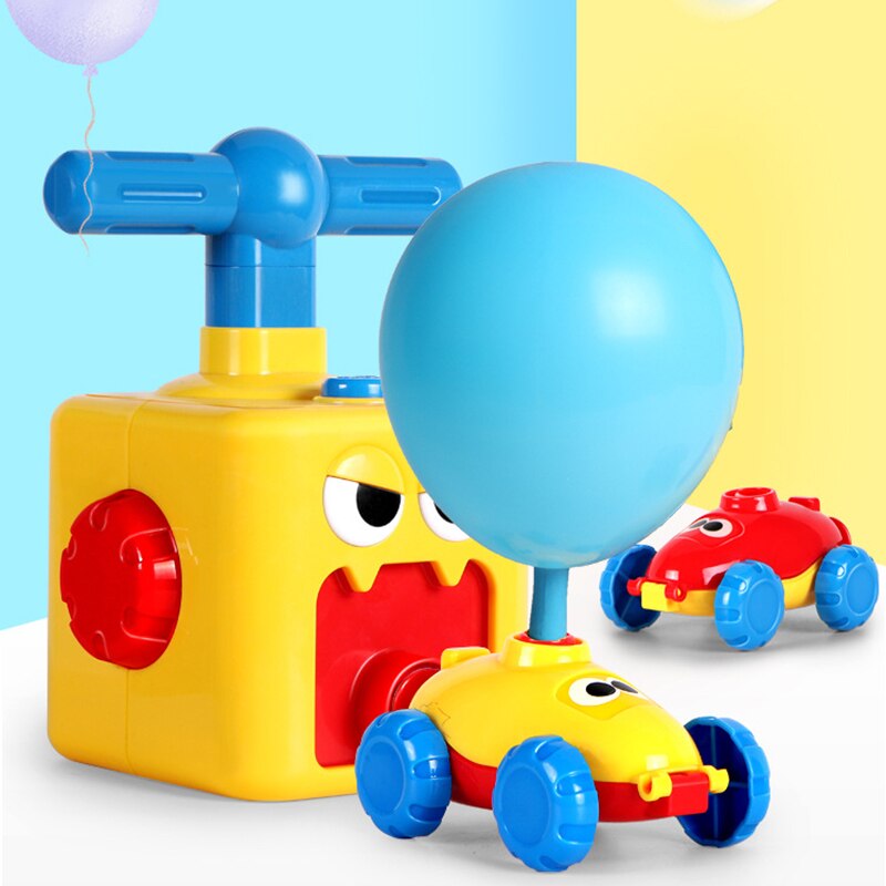 Power Balloon lancio torre giocattolo Puzzle divertimento educazione inerzia Air Power Balloon Car Science giocattolo per bambini regalo