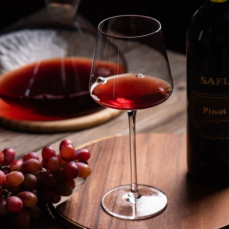 500-650ml Square Ultra-Thin Burgundy Red Wine Glasses Cocktails Stemware Glass Kitchen Family Wine Drinking Goblet