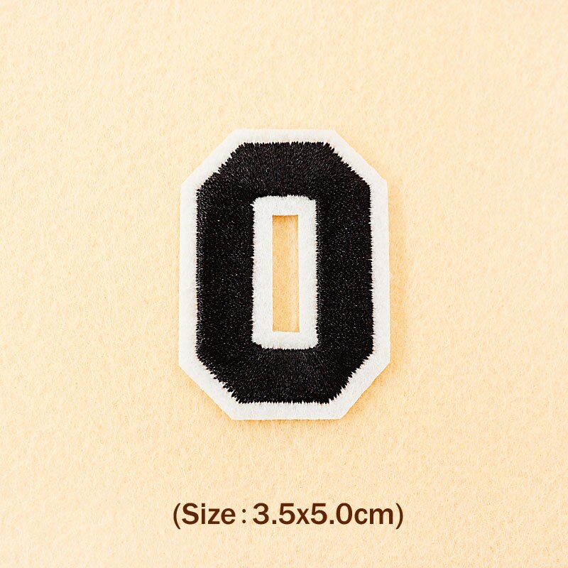 Nummer 0 1 2 3 4 5 6 7 8 9 Doek Patch Badge Geborduurde Leuke Badges Hippie Ijzer Op kids Cartoon Patches Voor Kleding Stickers: 0