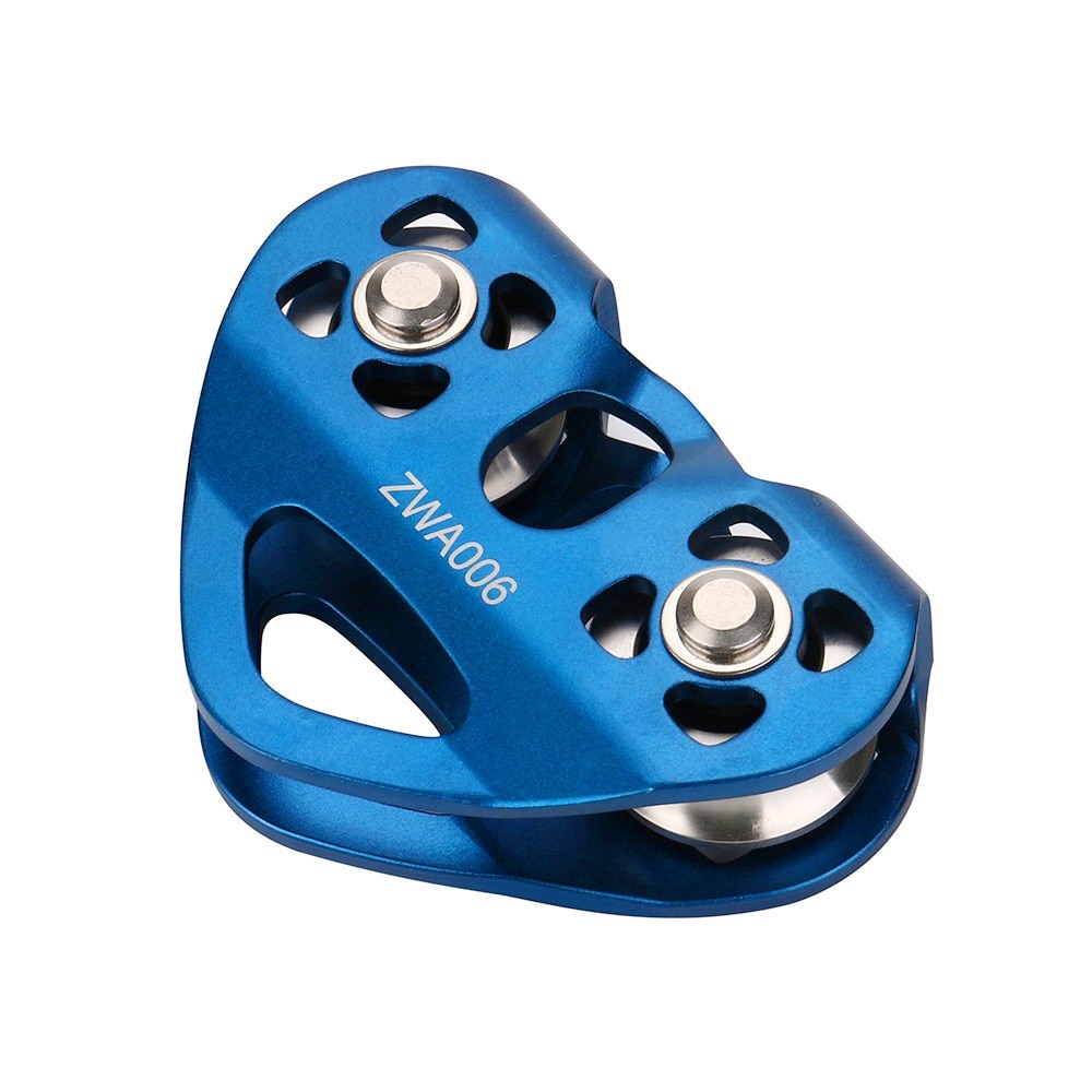 Durable Stainless Steel Pulley Zip Line Cable Trolley Outdoor Climbing Rescue Dual Pulley 25KN /5600Lbs Line Trolley Pulley
