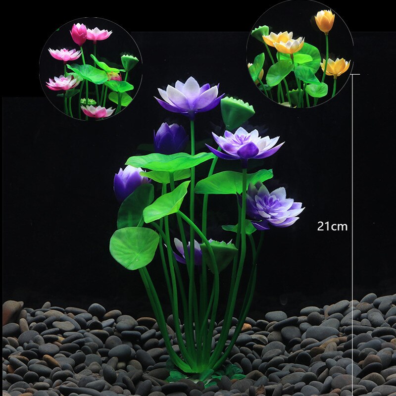 Kunstmatige aquariumplant decoratie aquarium landschapsarchitectuur watergras ornamenten lotusbloem aquatische decoratie aquarium achtergrond