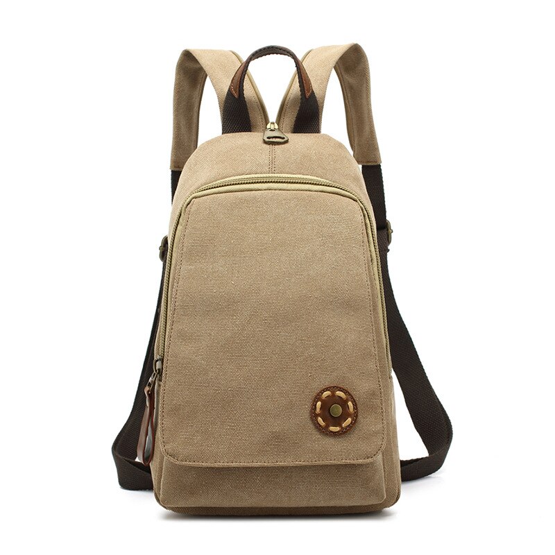 Nuevas mochilas de lona pequeñas para mujer, bolsas de viaje de mujer, bolsas de hombro multifunción, paquete informal PT1147: khaki