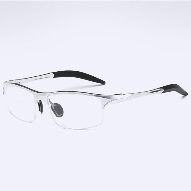 Super Light Aluminum Half Frame Glasses Men Brand Classic Myopia Prescription Eyeglasses Frame Male Ultralight