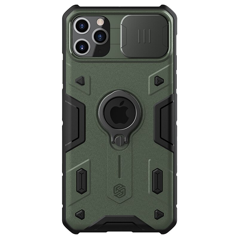 Per il iPhone 11 Pro Caso di Max NILLKIN CamShield Armatura Caso Scivolo Macchina Fotografica Proteggere La Privacy Anello cavalletto Back Cover Per iPhone11 pro: For iPhone11 Pro / Green