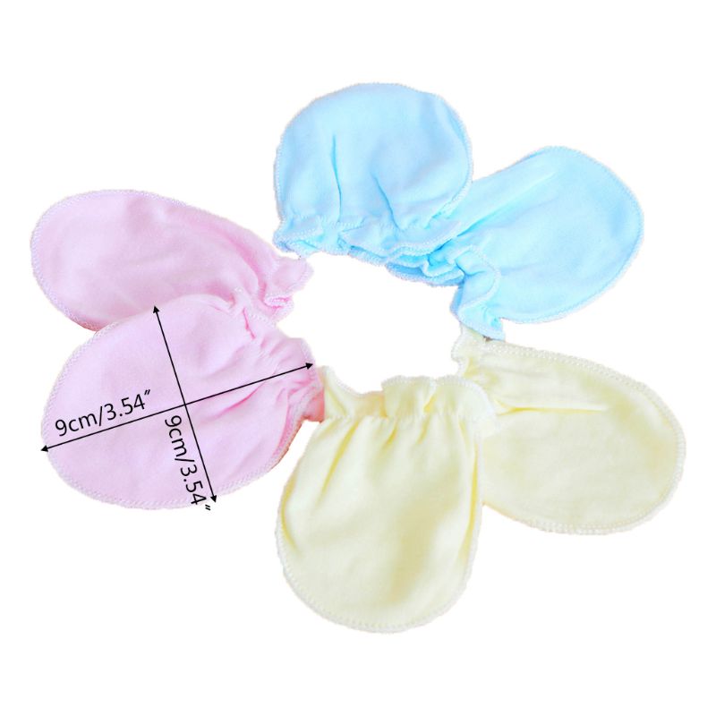 Gants en coton doux anti-rayures pour bébé, Protection du visage pour -né, mitaines anti-rayures XX9F