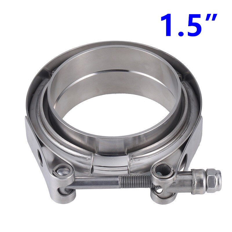 304 Stainless Steel Car Vband Clamp 2 2.5 3 3.5 Inch 3 V band clamp 76mm Exhaust Flange Pipe Clamp 2.25“ 2" 2.5" 3" V-band: 1.5inch 38.9mm