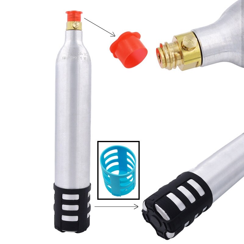Botella de Soda rellenable de 0,6l, repuesto, cilindro de CO2 reutilizable, accesorio para máquinas de Soda