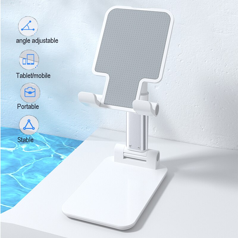 Support universel de support de téléphone portable de bureau pour iPhone iPad réglable en métal tablette pliable Table bureau support de support de téléphone portable