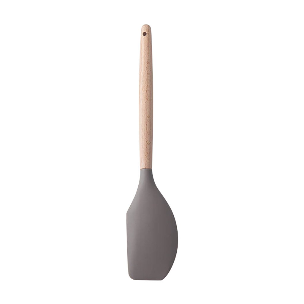 Wooden Silicone Kitchen Utensil Nonstick Utensils Cooking Ladle Turner Spatula Tong Cookware Baking Gadget Tool: C