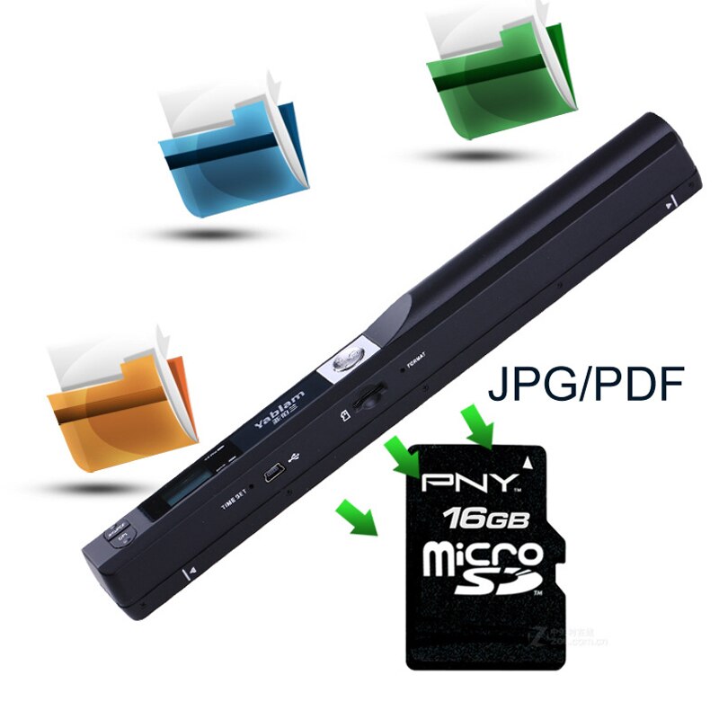 1PCS Handheld Portable Scanning Pen HD Home Color A4 Book Certificate Document Photo Scanner Office&School Supplies