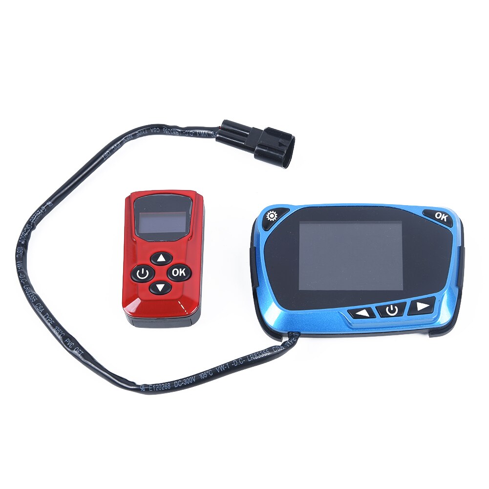Car Heater Controller Auto Inner Engine Air Diesel Red+Blue Monitor Switch Set