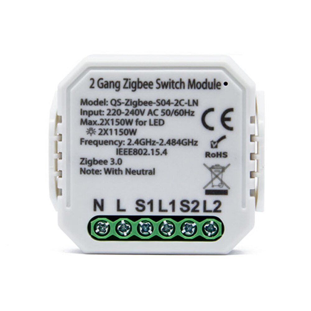 Tuya zigbee-kytkinmoduuli älykäs kotitalousmuunninmoduuli ei/neutraali langaton valokytkin monikäyttöinen työkalu