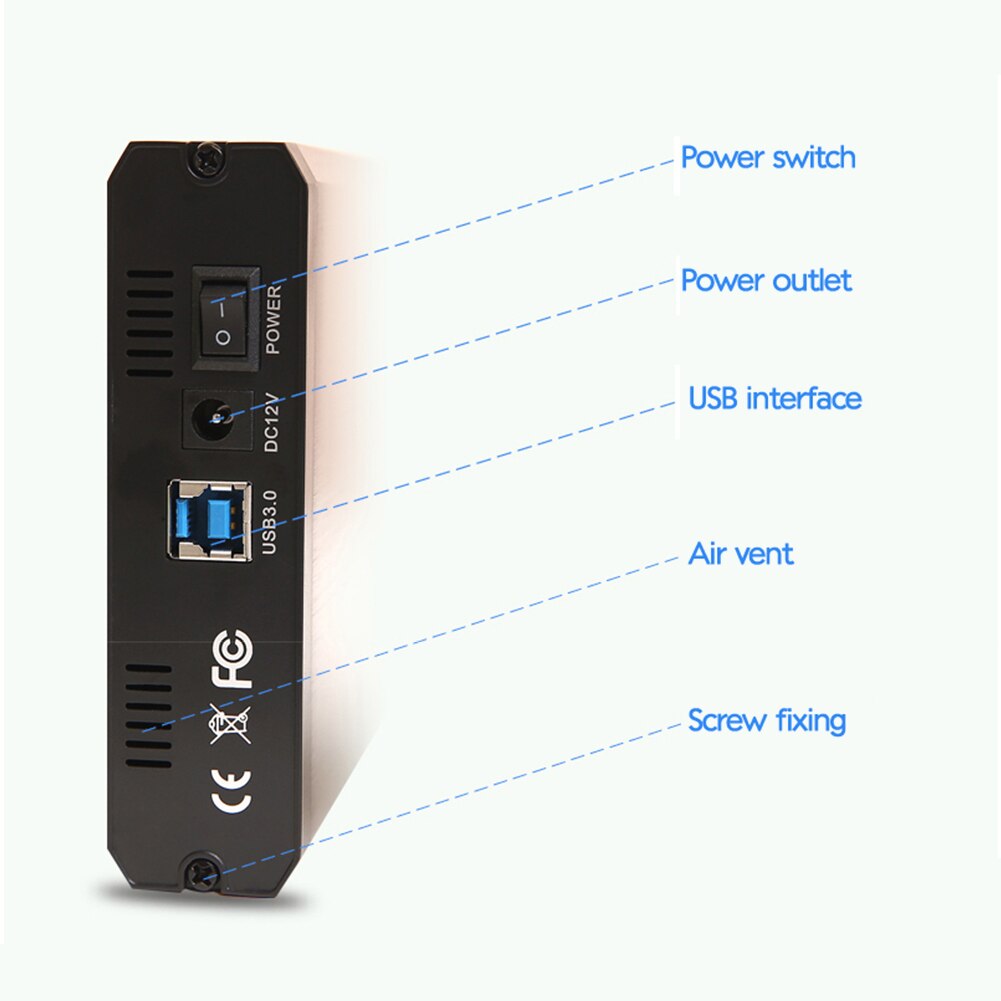Acasis Aluminium 2.5/3.5 Inch Hdd Case Dock Usb 3.0 Naar Sata Externe Harde Dive Behuizing Ondersteuning 4tb Hdd Ssd Harde Schijf Doos
