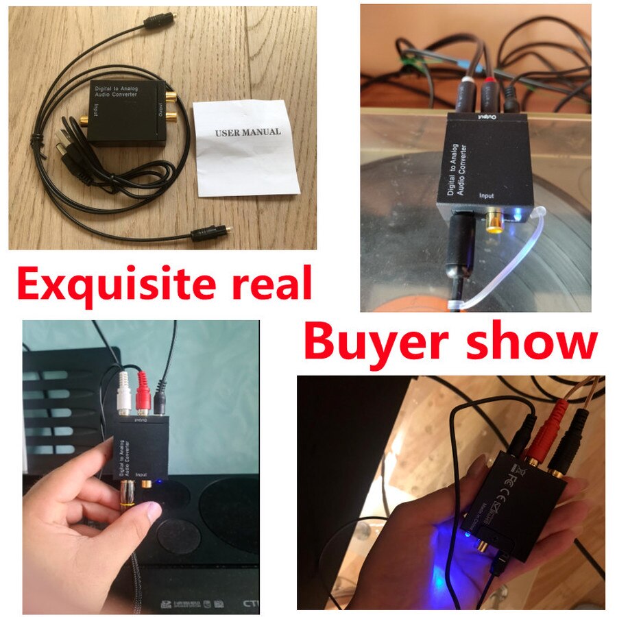 Dac Digitaal Naar Analoog Audio Converter Optical Fiber Toslink Coaxiale Signaal Naar Rca R/L Audio Decoder Spdif Atv dac Converter