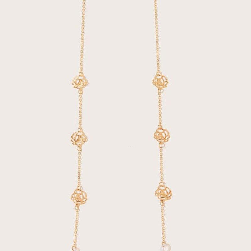Vrouwen bloemen zonnebril kettingen gouden brillen landyard leesbril ketting brillen koord houder nekband touw