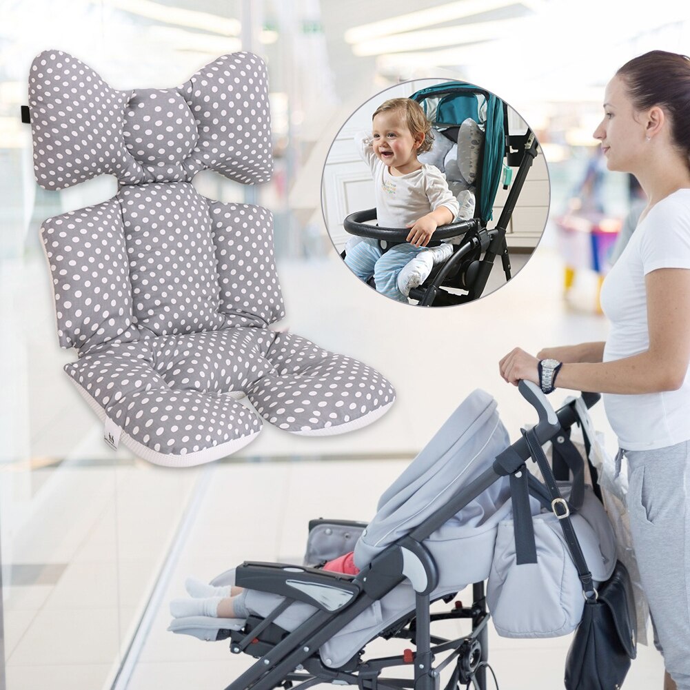 Baby Stroller Seat Pad Universal Baby Stroller High Chair Seat Cushion Liner Mat Cotton Soft Feeding Chair Pad Cover Protector