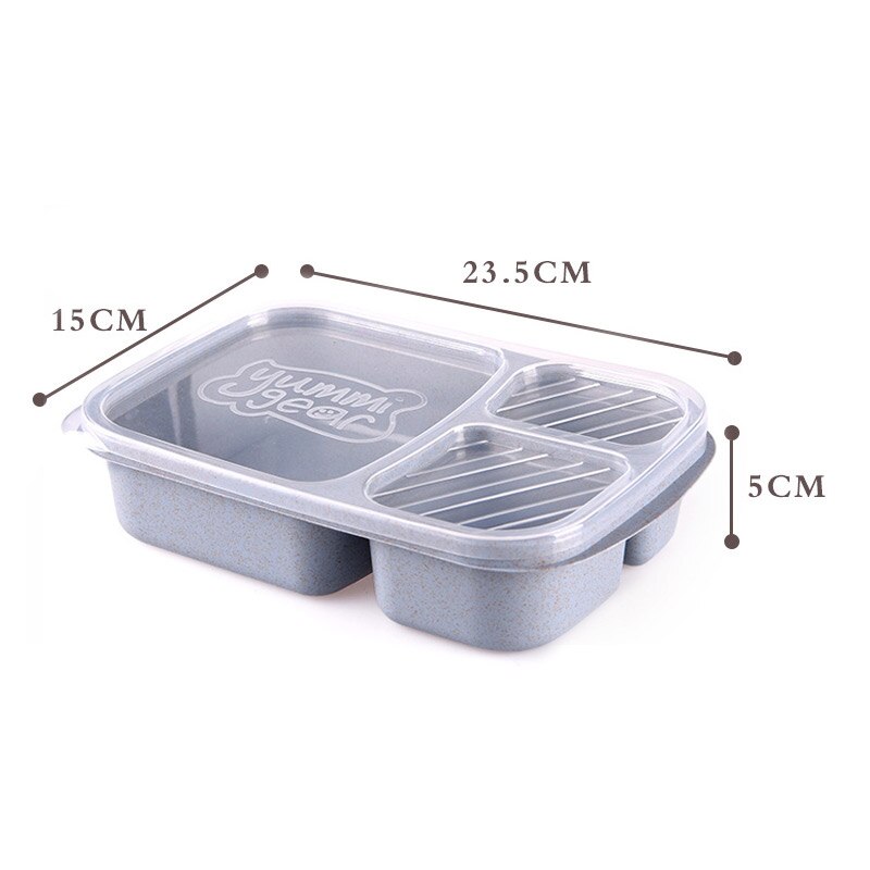 Portable Plastic Cartoon Food Container Healthy Lunch Box Bento Boxes Dinnerware For Students Cutlery Kids Children 1pcs