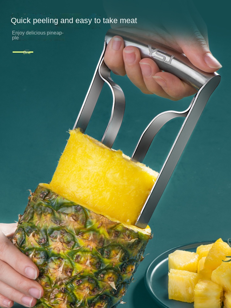 Éplucheur d&#39;ananas en acier inoxydable, ustensile de cuisine ménager pour éplucher les fruits et les yeux