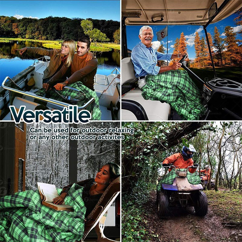 Auto Verwarmde Reizen Deken-Groene Plaid Premium 12V Automotive Comfortabele Verwarming Autostoel Deken Geweldig Voor Koude weath