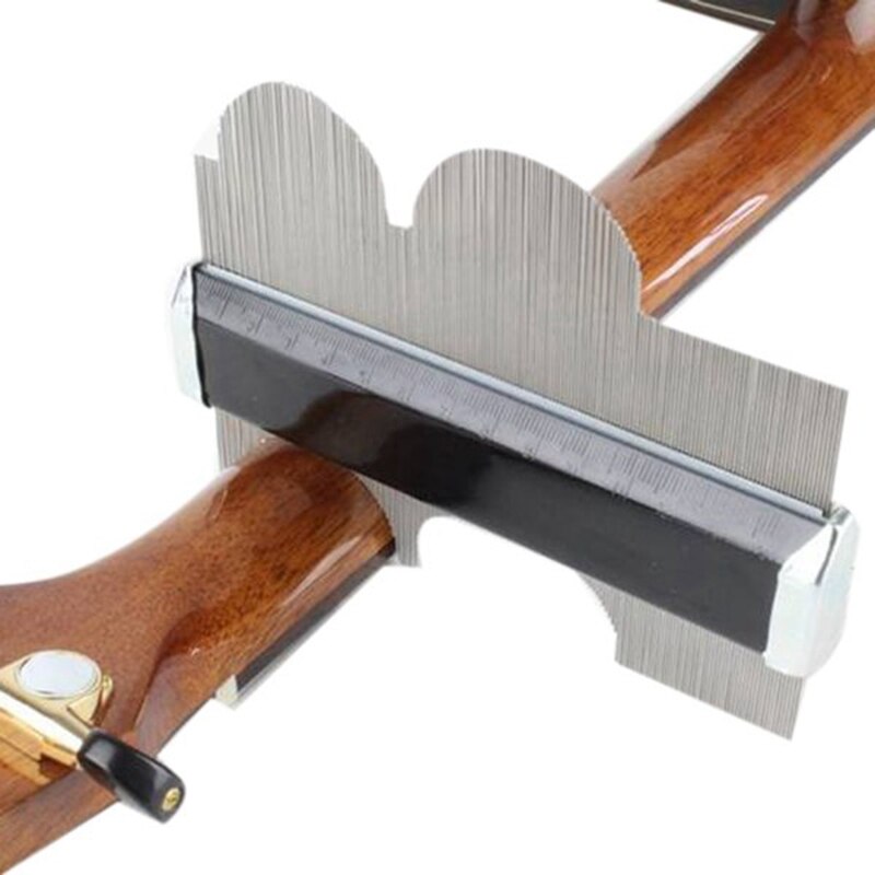 2 Pieces 6 Inch Contour Gauge Profile Gauge Contour Duplicator Gauge Stainless Steel Multi-Functional Contour Gauge for Tiling L