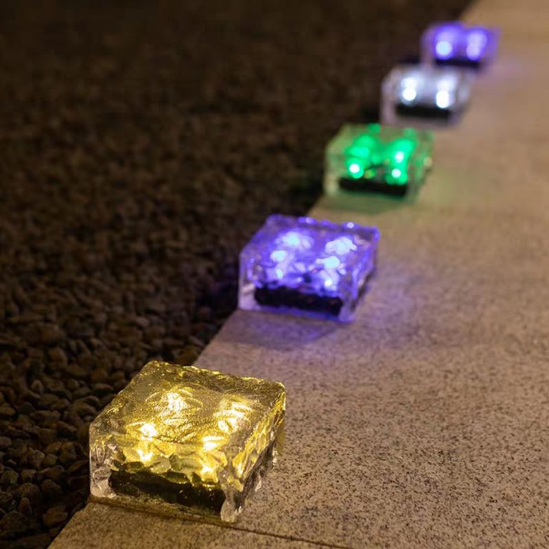 Solar Light Solar Ice Cube Licht Baksteen Rock Licht Frosted Glas Landschap Outdoor Decoratie Tuin Straat Licht