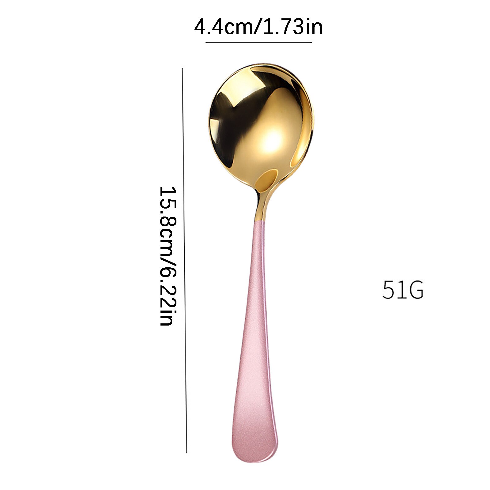 6.2 pouces coloré en acier inoxydable café cuillère longue poignée thé cuillères cuisine chaude boire couverts riz Scoop # Y