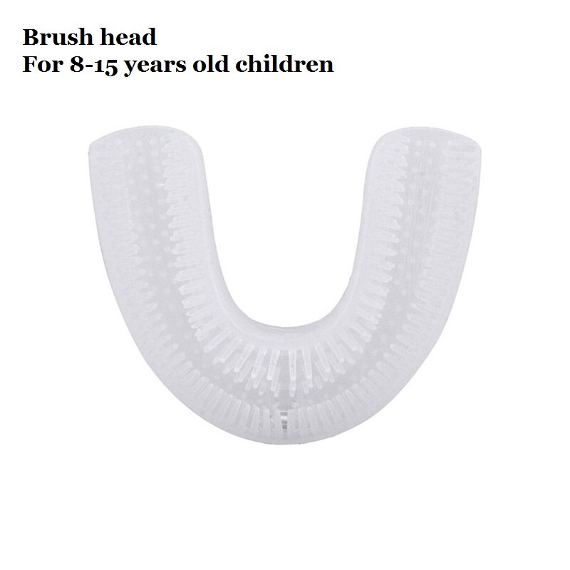 360 Graden Kinderen Kids Baby Smart Sonic Elektrische Tandenborstel U-Vormige Siliconen Automatische Tandenborstel Tandenborstel Usb Opladen: brush head